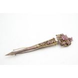 Antique 800 silver ruby set brooch (18g)