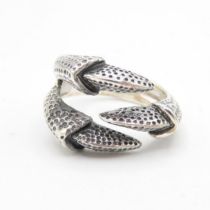 HM Sterling Silver 925 triple claw ring (10.3g) In excellent condition