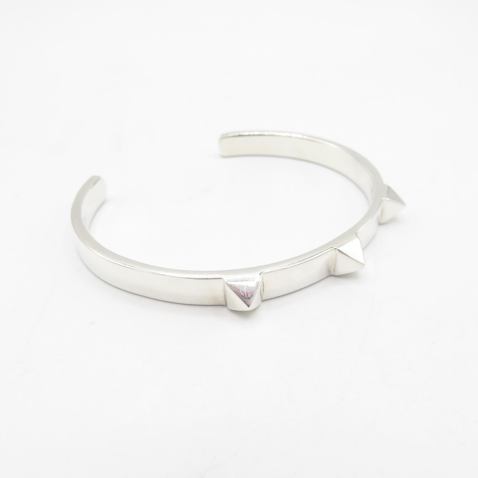 HM 925 Sterling Silver Brutalist Spikes bangle - adjustable - (27.3g) In excellent condition - Image 3 of 5