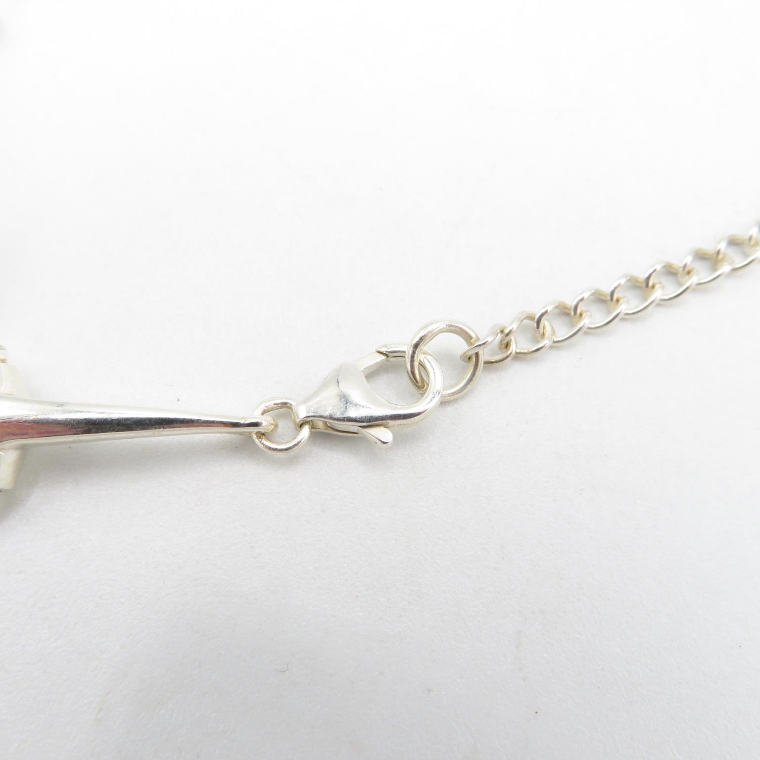 HM 925 Sterling Silver Stirrup Link design necklace in excellent condition (51.5g) length 44cm - Image 4 of 5