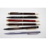 6 x SHEAFFER Ballpoint Pens / Biros Inc Vintage, Targa, Lacquer Etc - UNTESTED Items are in
