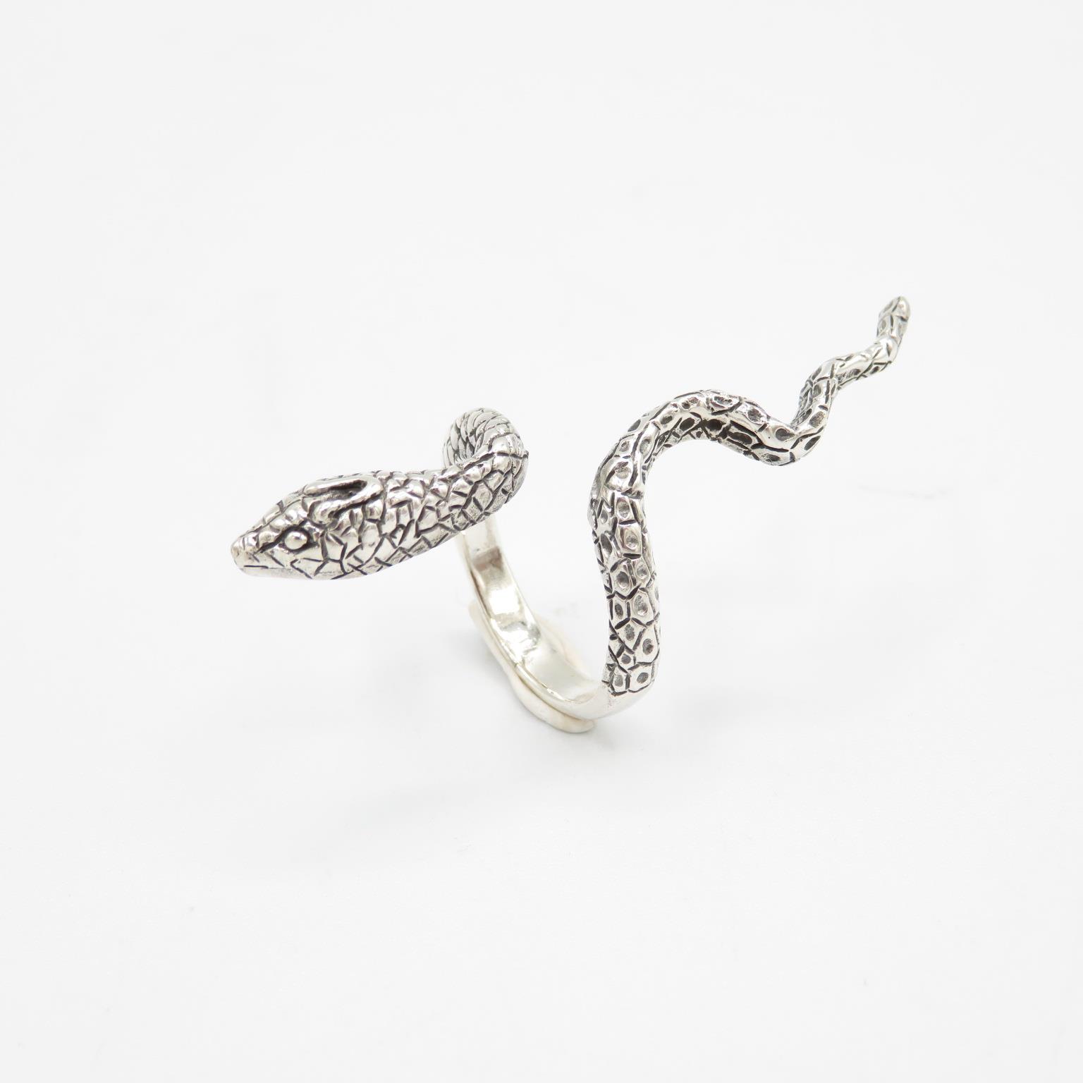 HM Sterling Silver 925 snake ring (7.6g) In excellent condition - Image 3 of 5