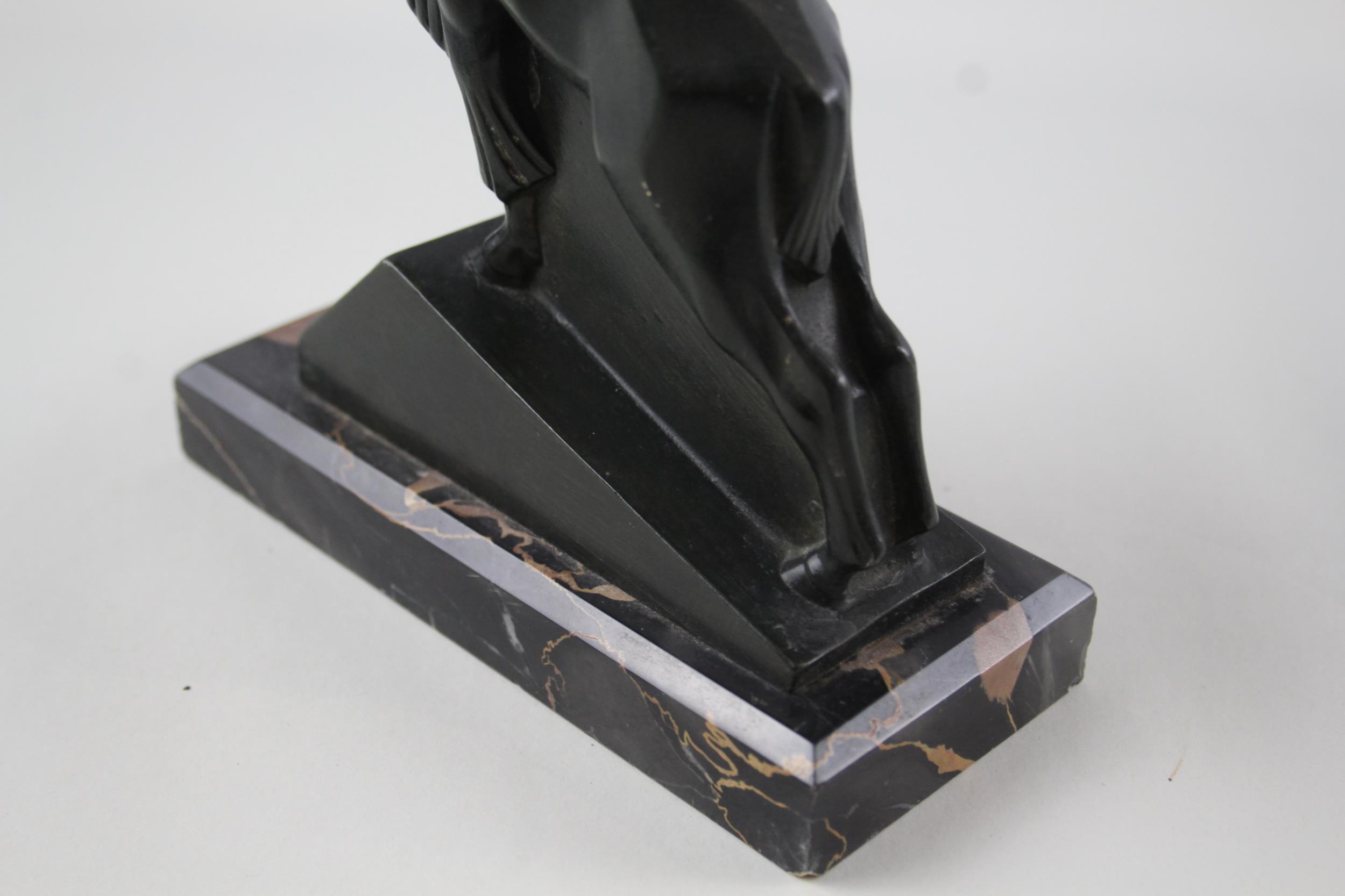 Vintage Art Deco Signed MAX LE VERRIER Spelter Ram Bookend w/ Marble Base - Dimensions - 13.5cm(w) x - Image 5 of 6