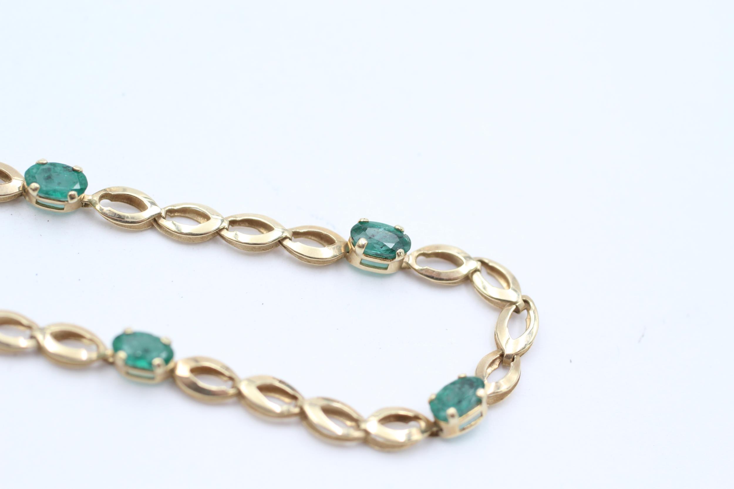 10ct gold emerald bracelet - 2.2 g - Image 4 of 5