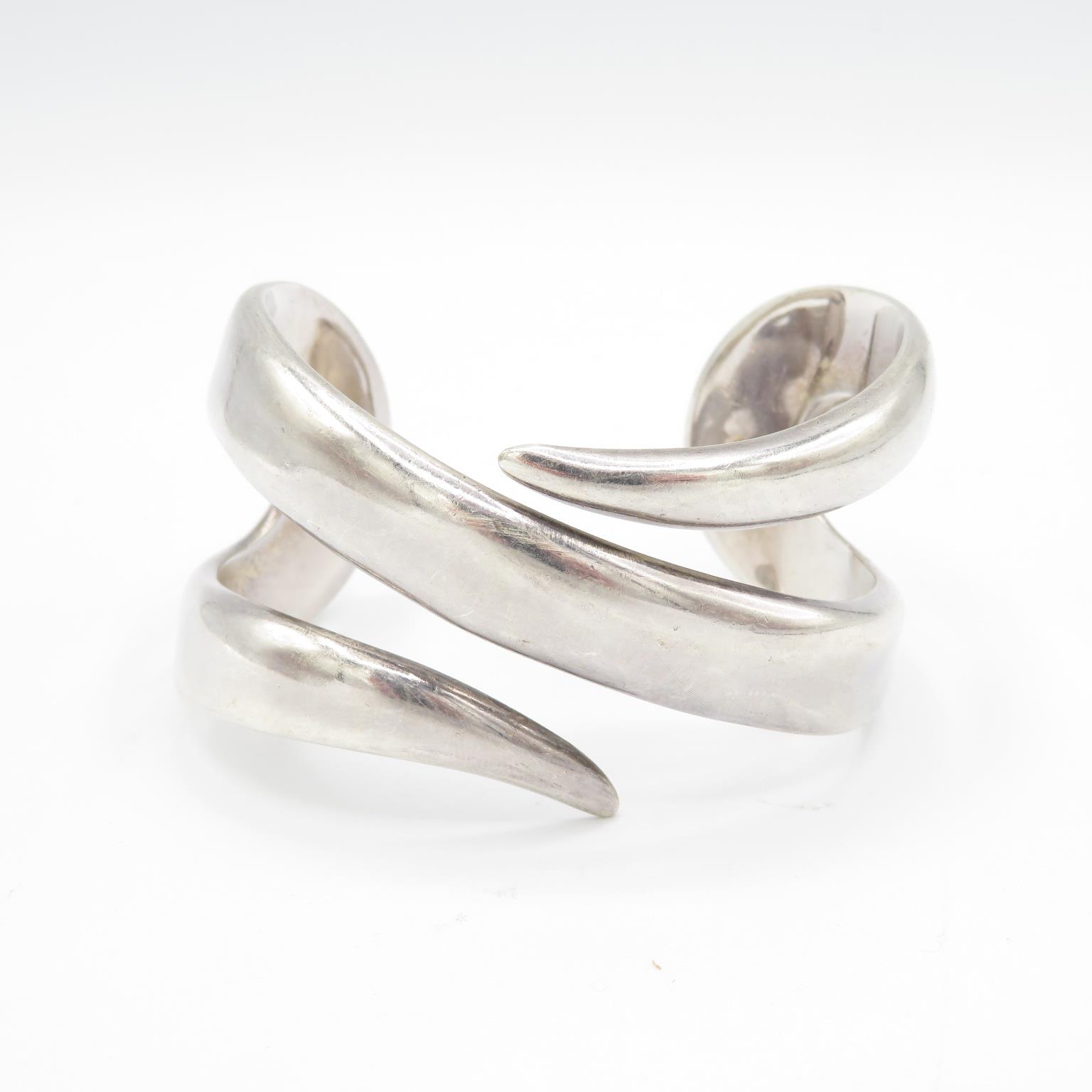 925 HM silver cuff bangle 60g