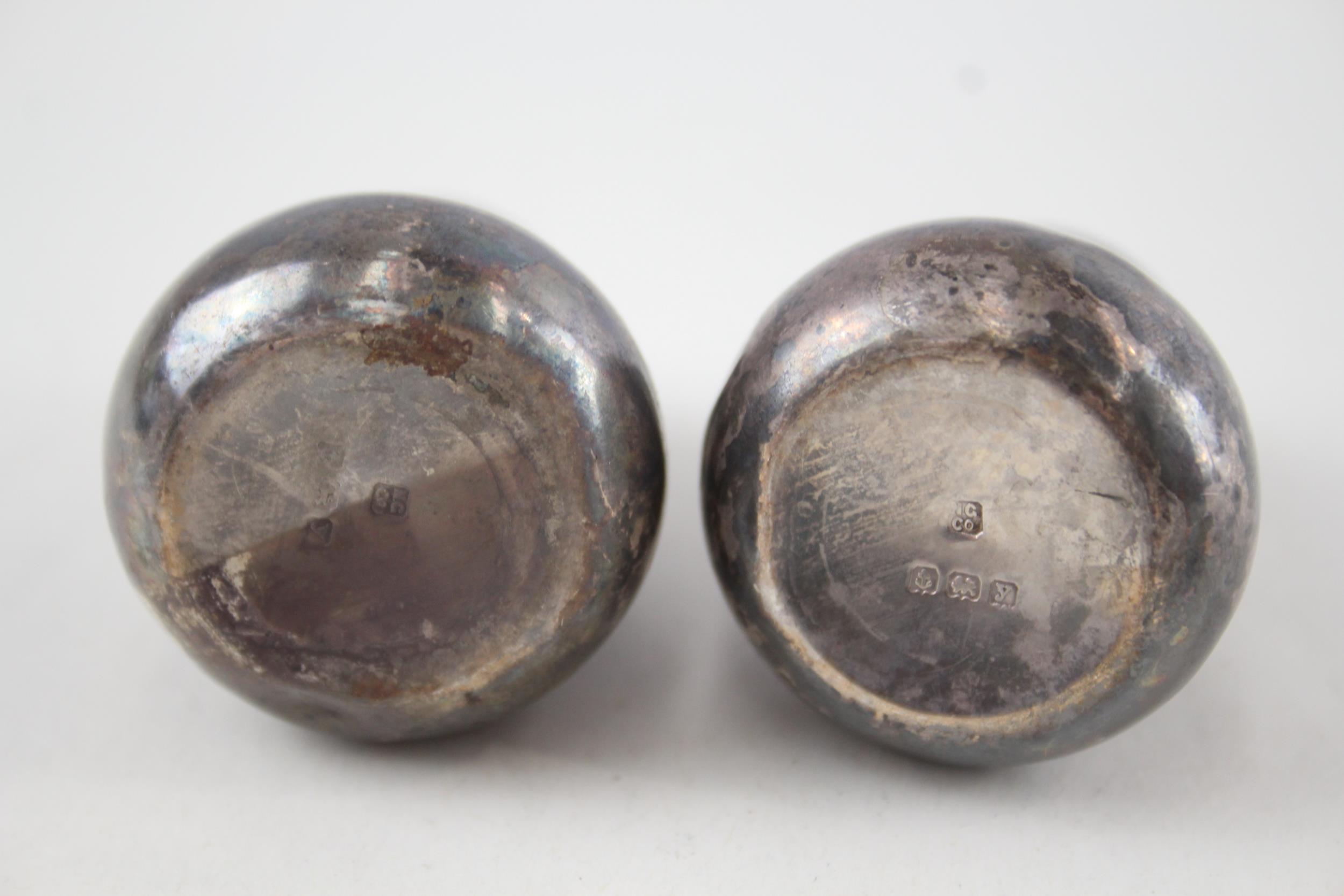 Antique Hallmarked 1923 Birmingham Sterling Silver Novelty Acorn Cellars (22g) - Maker - - Image 4 of 4