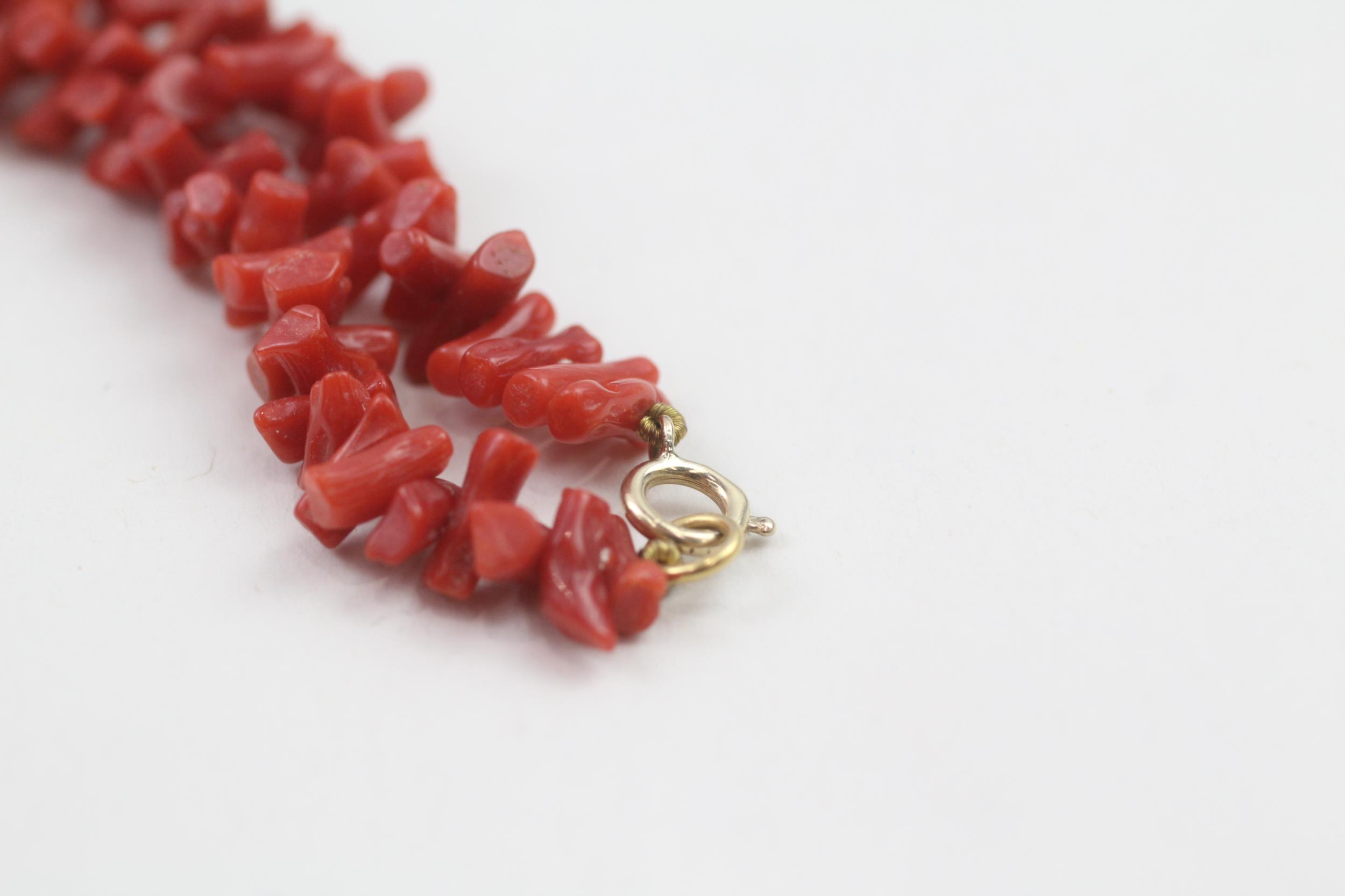 2 x 9ct gold clasp coral necklaces (56.5g) - Image 7 of 7