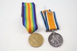 WWI Medal Pair and Ribbons - Named 356471 Pte. G. Frimley H.L.I - WWI Medal Pair and Ribbons - Named