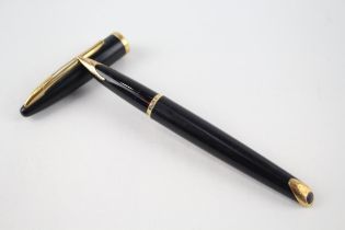 Vintage WATERMAN Carene Fountain Pen Black Casing 18ct Gold Nib WRITING - Dip Tested & WRITING In