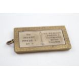 Antique Victorian CHAPLIN'S Patent Pocket Train Ticket Holder / Accessory - Height - 6.2cm In