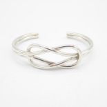 HM 925 Sterling Silver Lover's Knot design bangle - adjustable - (21.5g) In excellent condition