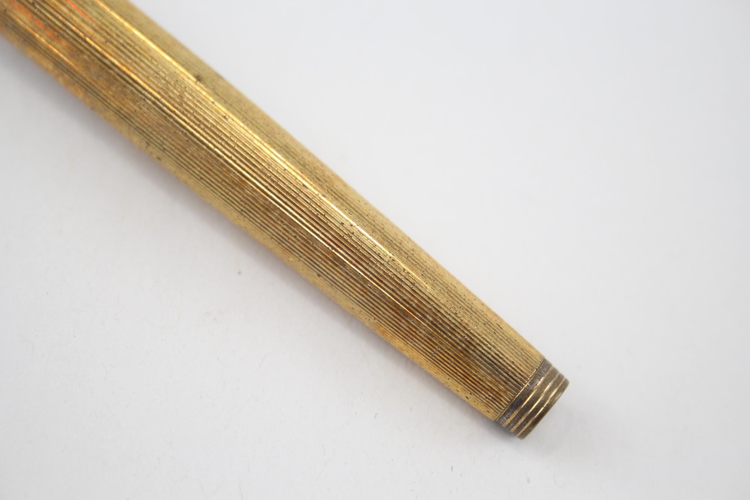 Vintage PARKER 75 Gold Plated Fountain Pen w/ 14ct Gold Nib WRITING - Dip Tested & WRITING In - Bild 4 aus 4