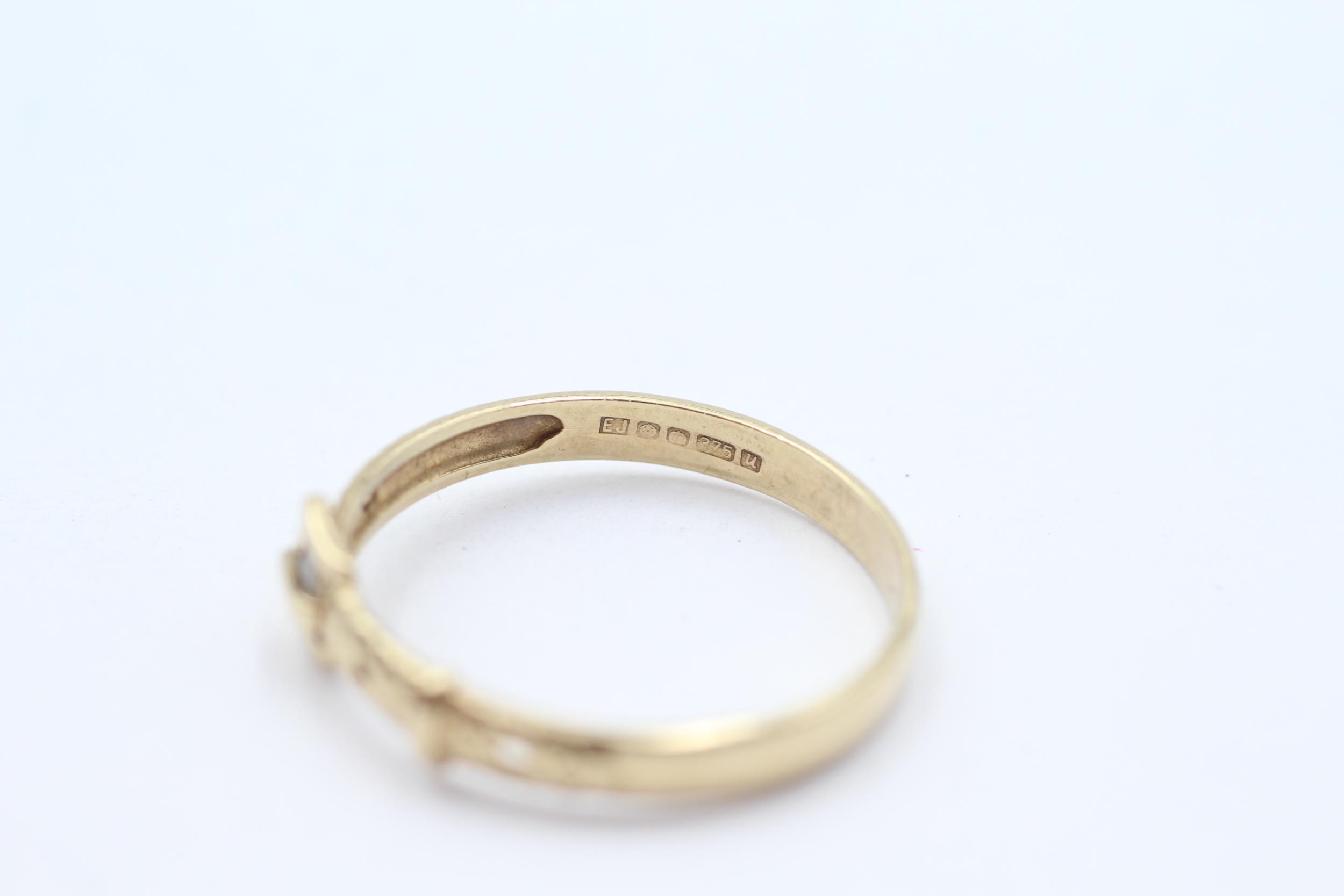 9ct gold buckle ring Size P - 1.3 g - Image 4 of 4