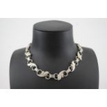 A 1940s silver collar necklace by Candida (38g)