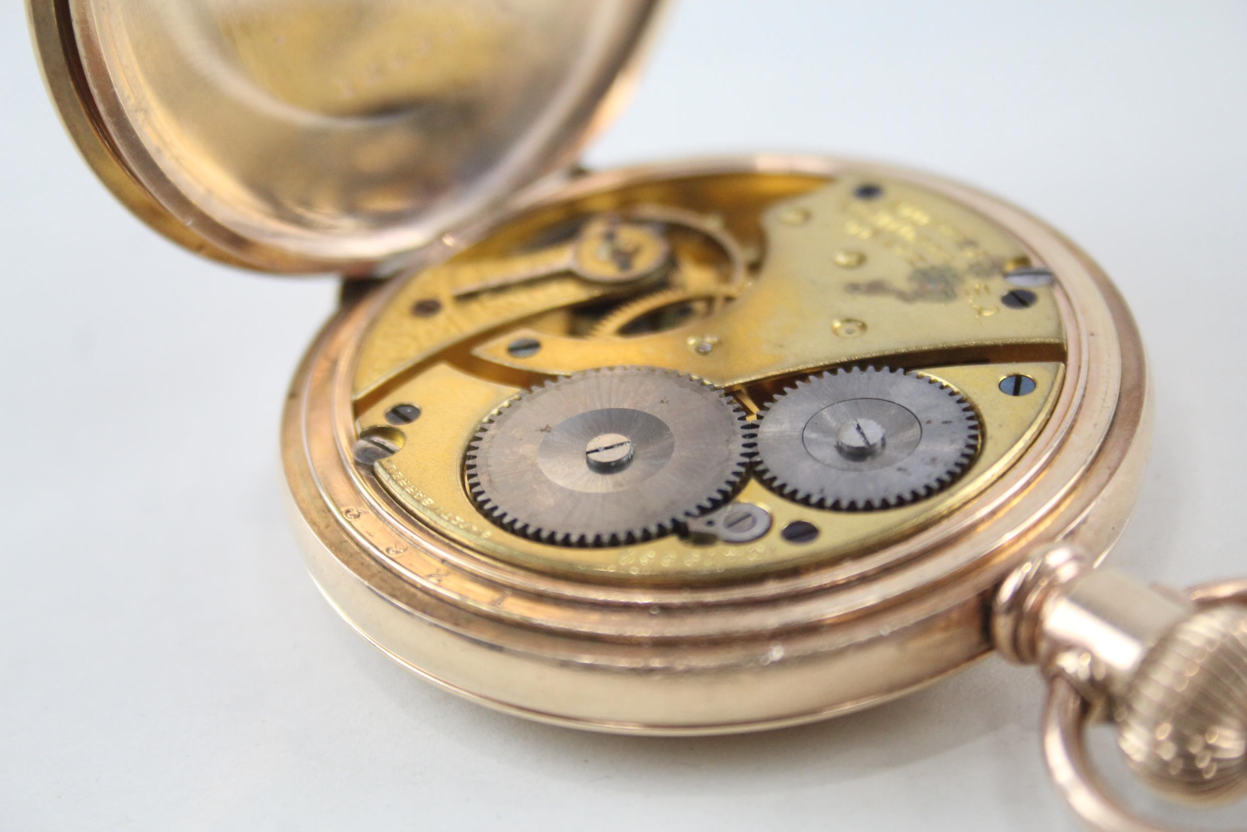 WALTHAM Gents Rolled Gold Full Hunter Pocket Watch Hand-wind WORKING - WALTHAM Gents Rolled Gold - Image 2 of 4