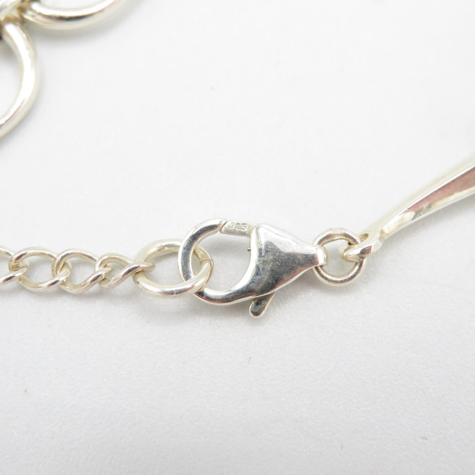 HM 925 Sterling Silver Stirrup Link design necklace in excellent condition (51.5g) length 44cm - Image 5 of 5
