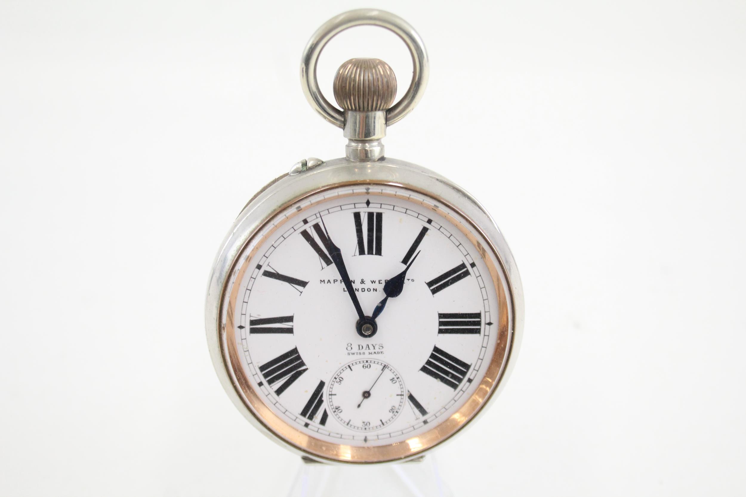 Vintage Mappin & Webb Jumbo Open Face Pocket Watch Hand-Wind WORKING - Vintage Mappin & Webb Jumbo - Image 2 of 4