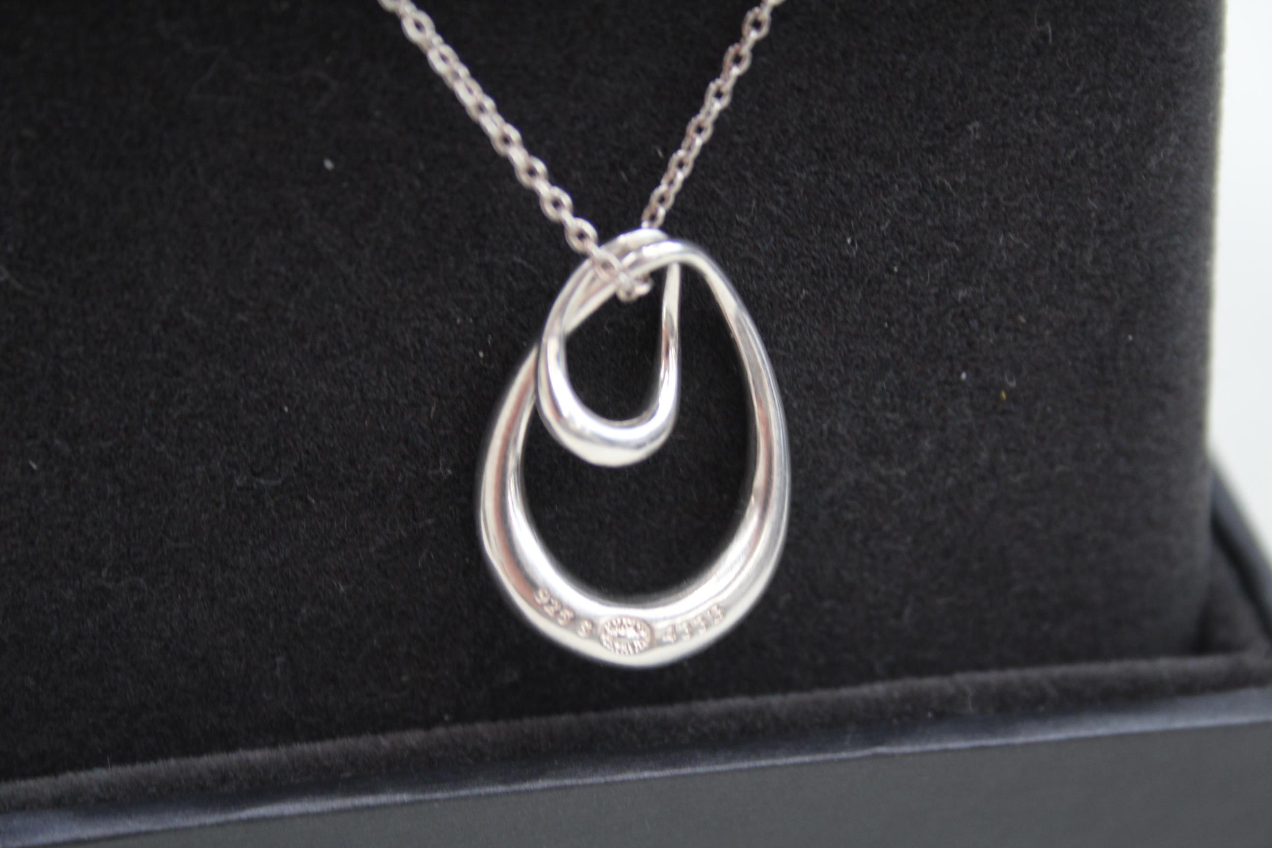Georg Jensen sterling silver Offspring pendant necklace (6g) - Image 4 of 5