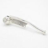 Silver Bosun's Whistle not hallmarked but tests as 925 silver (20g) 100mm long