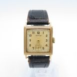 Vertex Square Cased 9ct Gold WRISTWATCH Hand-Wind WORKING - Vertex Square Cased 9ct Gold