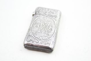 Antique / Vintage .925 Sterling Silver Vesta / Match Case w/ Hunting Scene (22g) - XRF TESTED FOR