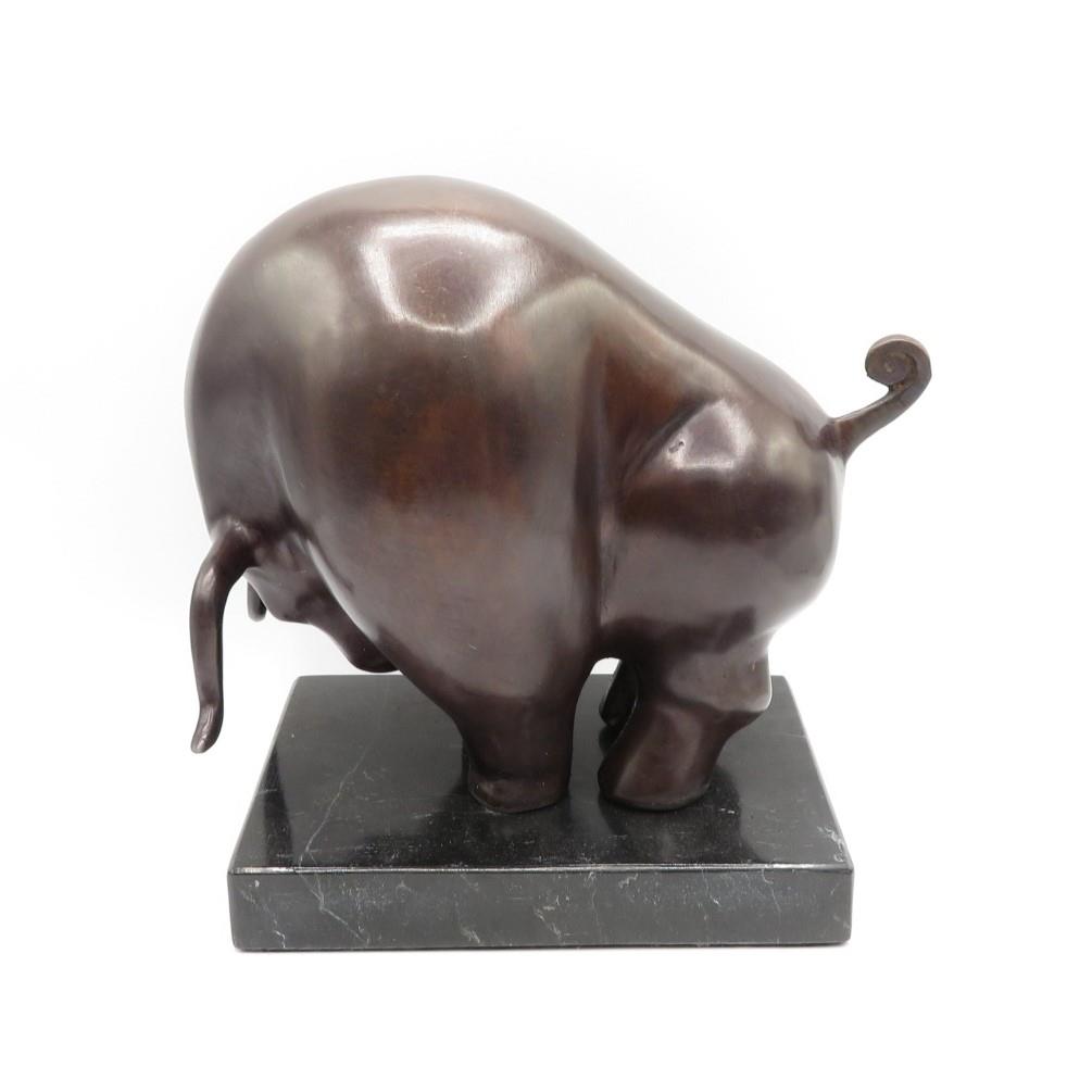 Cold Cast Bronze Bull - 7 inch long x 7 high - Image 4 of 5