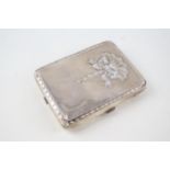 Edwardian 1908 Chester Sterling Silver Ladies Compact / Cigarette Case (125g) - Maker - William