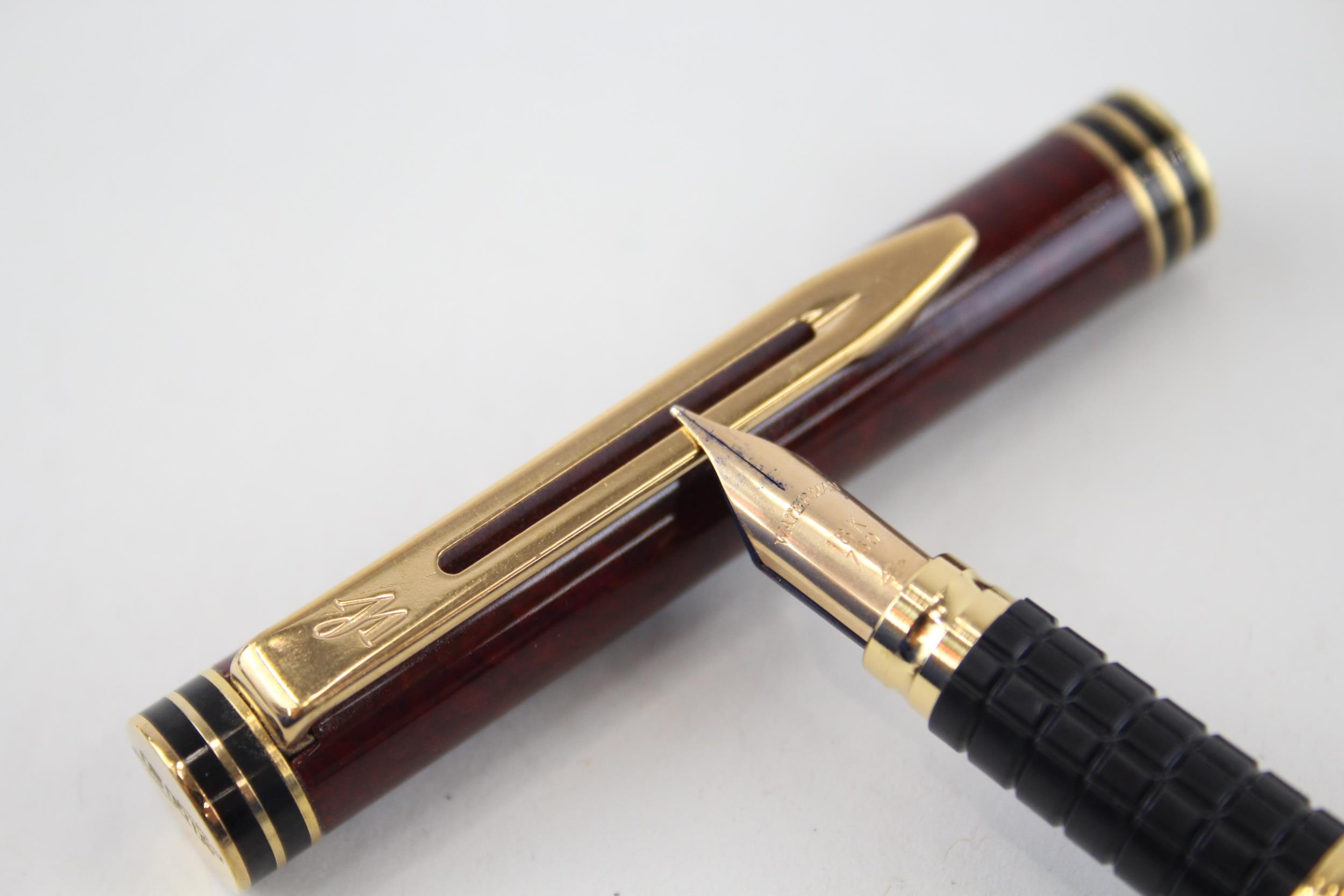 Vintage WATERMAN Exclusive Fountain Pen Burgundy Lacquer 18ct Nib WRITING - Dip Tested & WRITING - Image 2 of 5