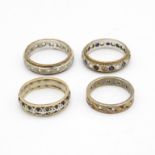 Collection of 4x vintage gold and silver rings 12.8g