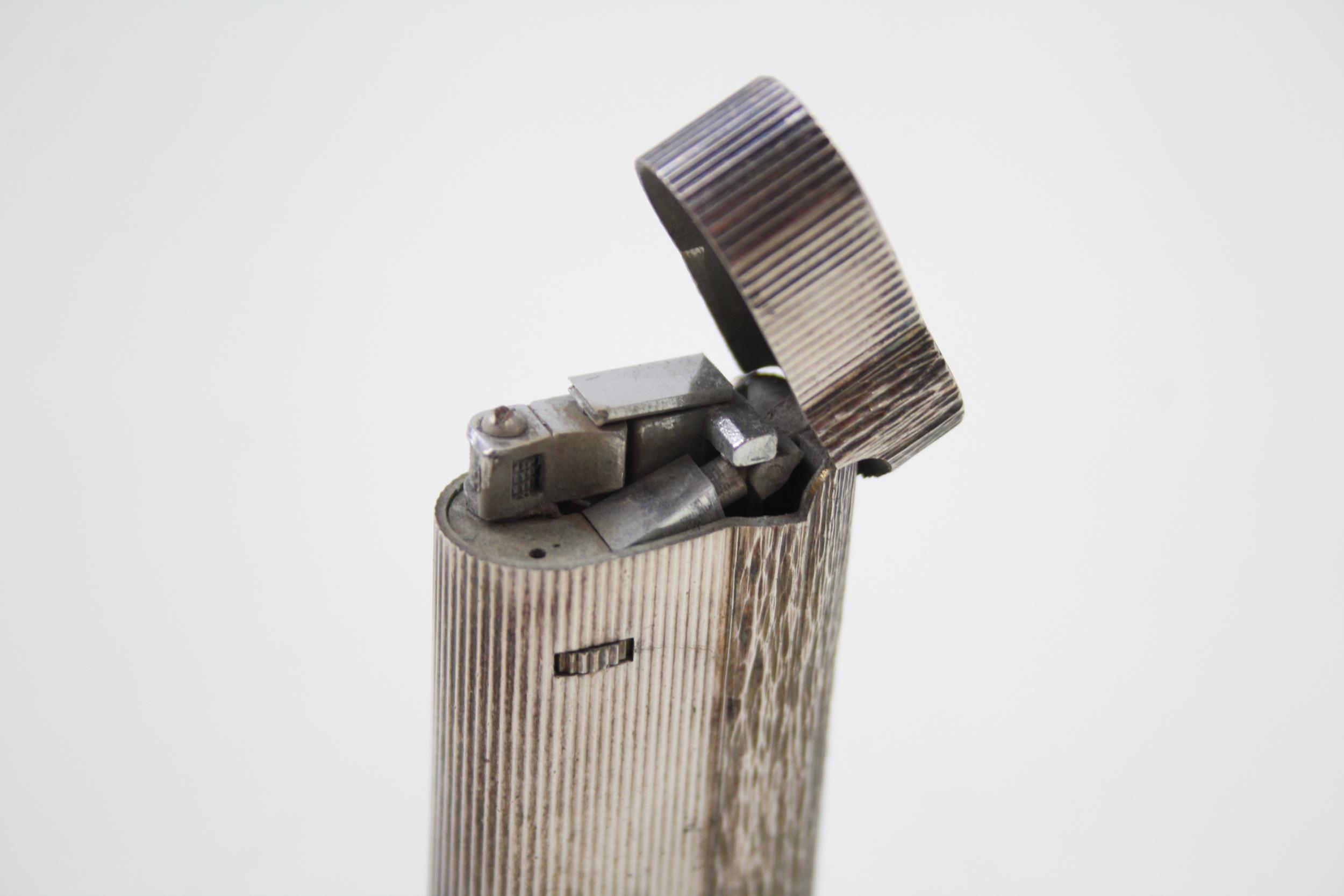 Alfred DUNHILL Silver Plated Bark Effect D70160 Cigarette Lighter - UNTESTED In previously owned - Image 2 of 5