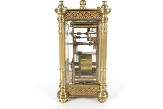 Working Brass Carriage clock 130mm high WITH KEY - - Image 4 of 6