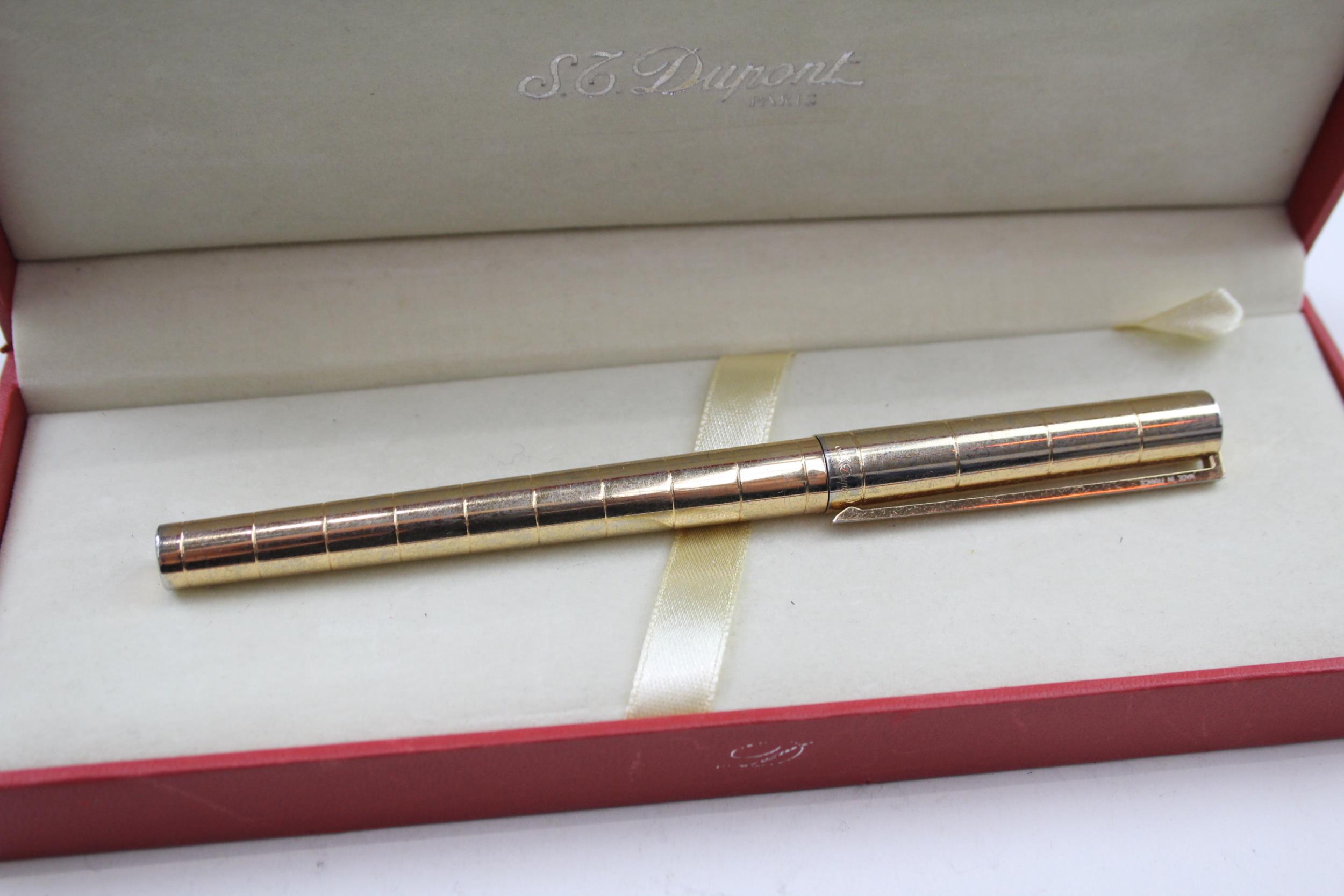 S.T DUPONT Gold Plated Rollerball Pen In Original Box - SG9FE66 - UNTESTED In previously owned - Bild 6 aus 7