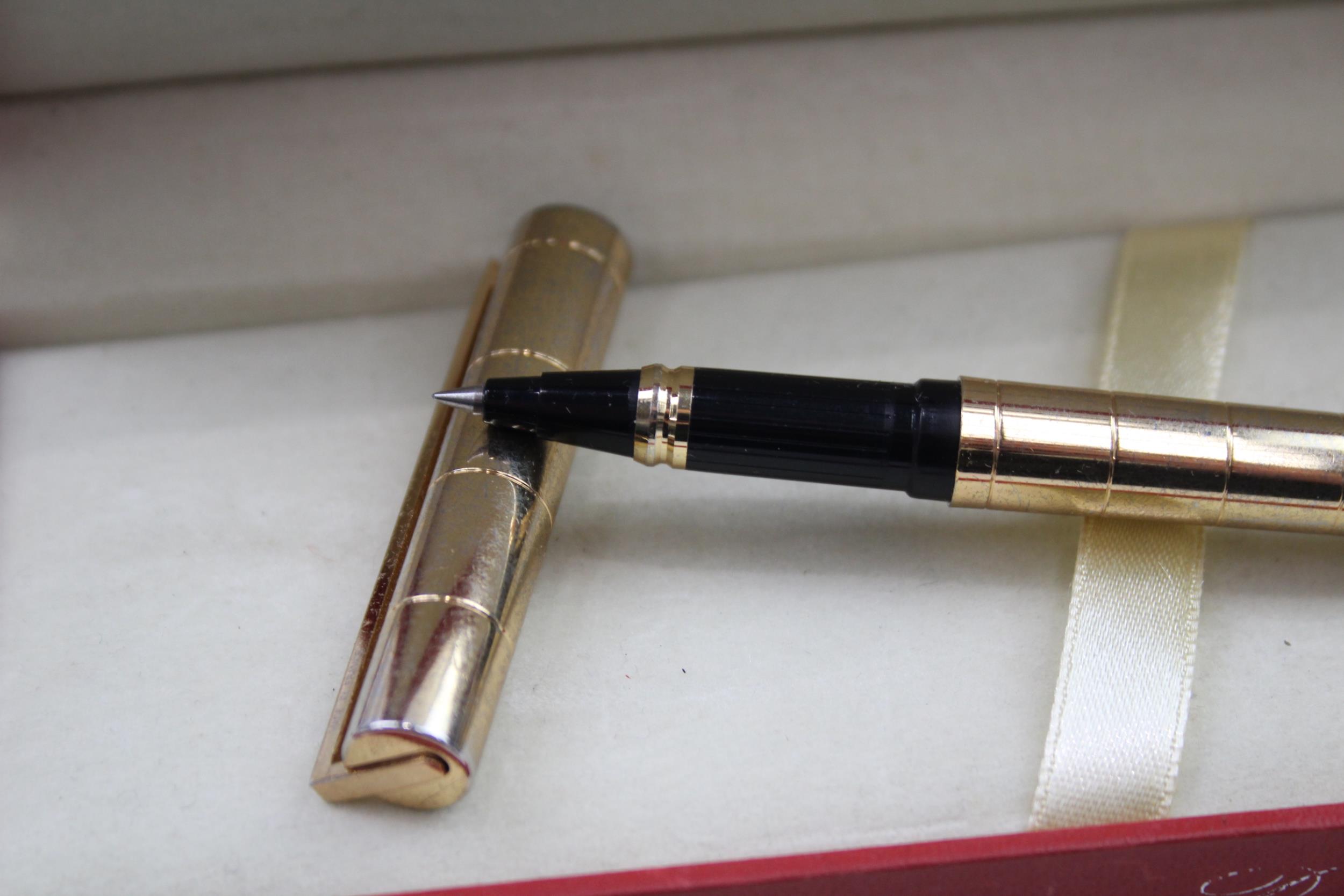 S.T DUPONT Gold Plated Rollerball Pen In Original Box - SG9FE66 - UNTESTED In previously owned - Bild 2 aus 7