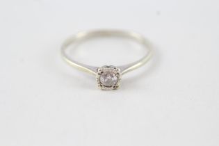 9ct gold diamond solitaire ring, total diamond weight: 0.20ct approximately (1.4g) Size O