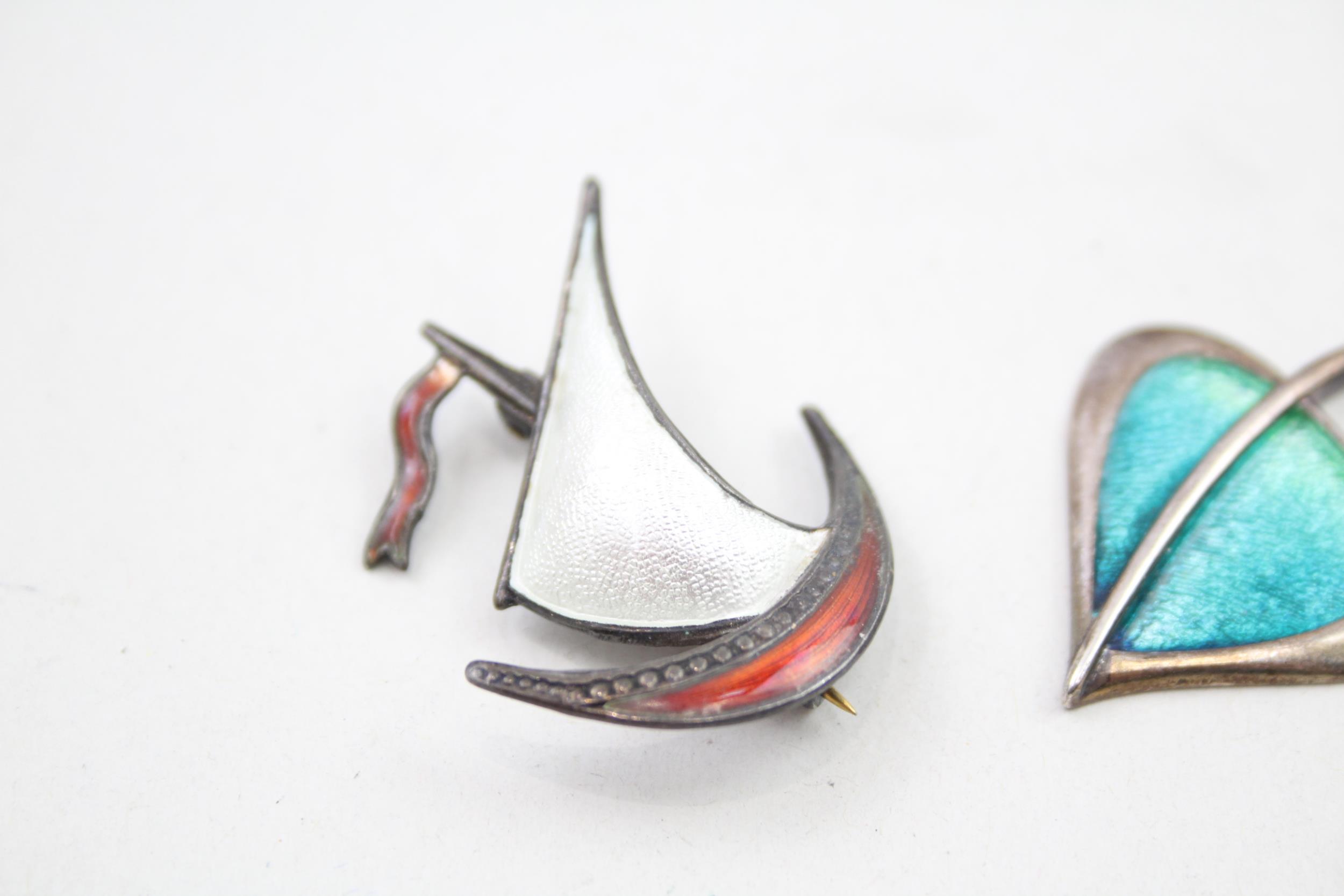 Collier pendentif moderniste vintage signé Ivar Holth sterling 925