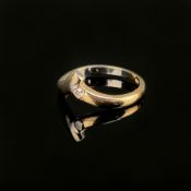 Diamant-Ring, 585/14K Gelb- /Weißgold (punziert), 3,27g, besetzt mit einem Solitär von um 0,10ct., 