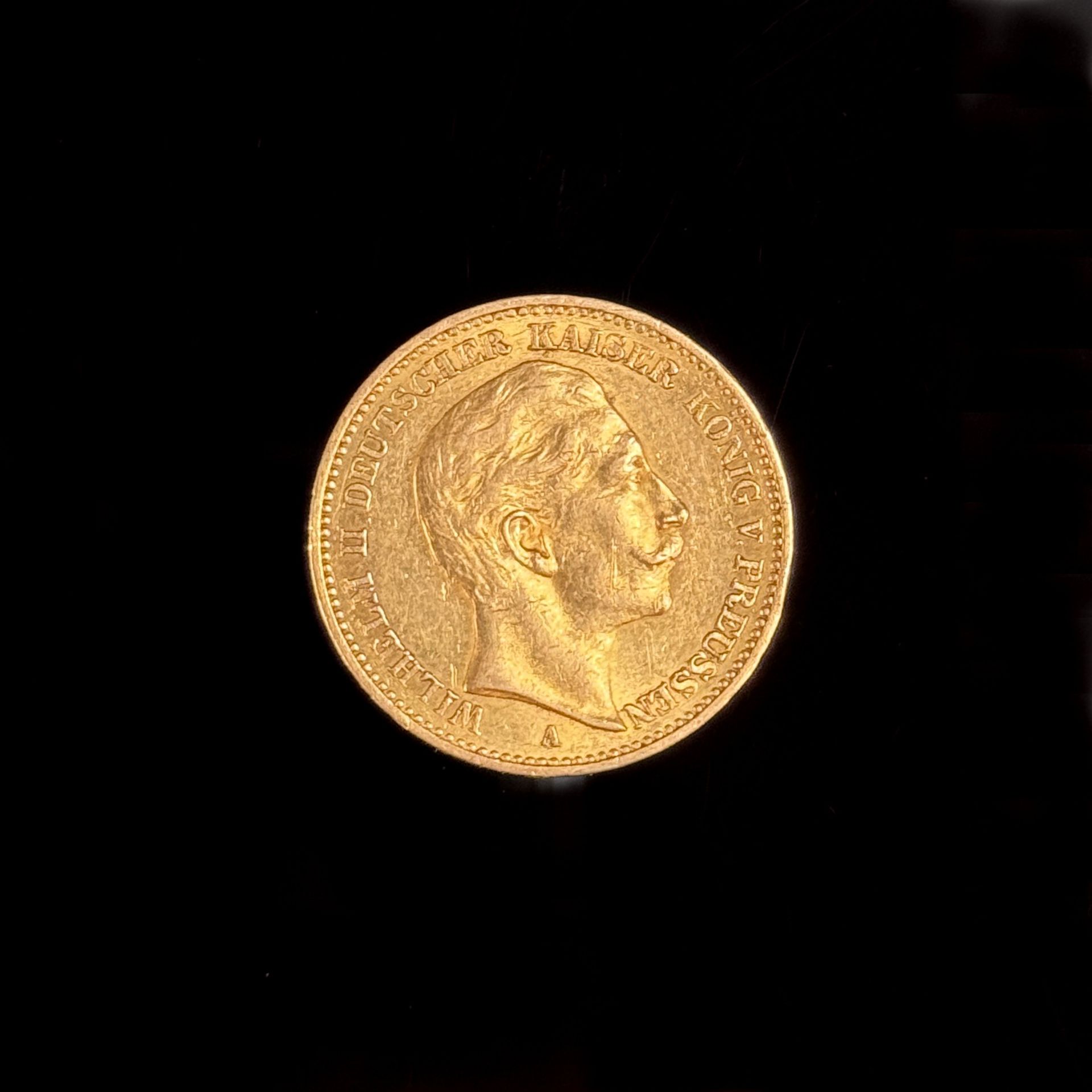 Gold coin, 20 Mark Prussia Wilhelm II, 900 yellow gold, approx. 7.9g