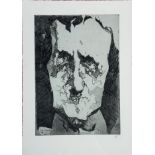 Janssen, Horst (1929 - 1995 Hamburg) "Nevermore", Porträtdarstellung Edgar Allan Poe, Aquatinta, Ra