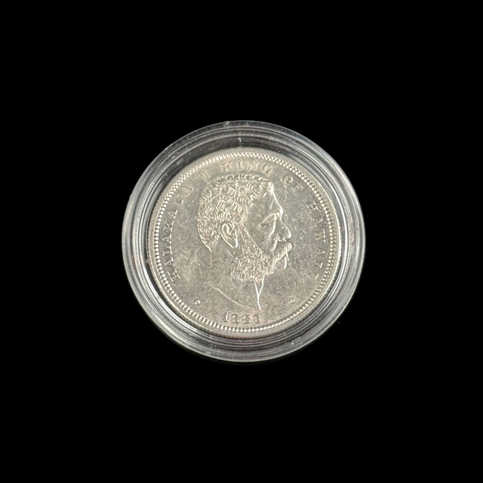 Silbermünze, USA, Hawaii, Silber 925, Kalakaua I, Half-Dollar, 1883, Durchmesser ca. 30,5mm
