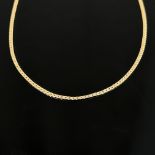 Necklace, 585/14K yellow gold (hallmarked), 3.92g, flat curb chain with ring clasp, length 44cm