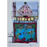 Hundertwasser, Friedensreich (1928 Wien - 2000 Queen Elizabeth II, Pazifischer Ozean) "10002 Nights