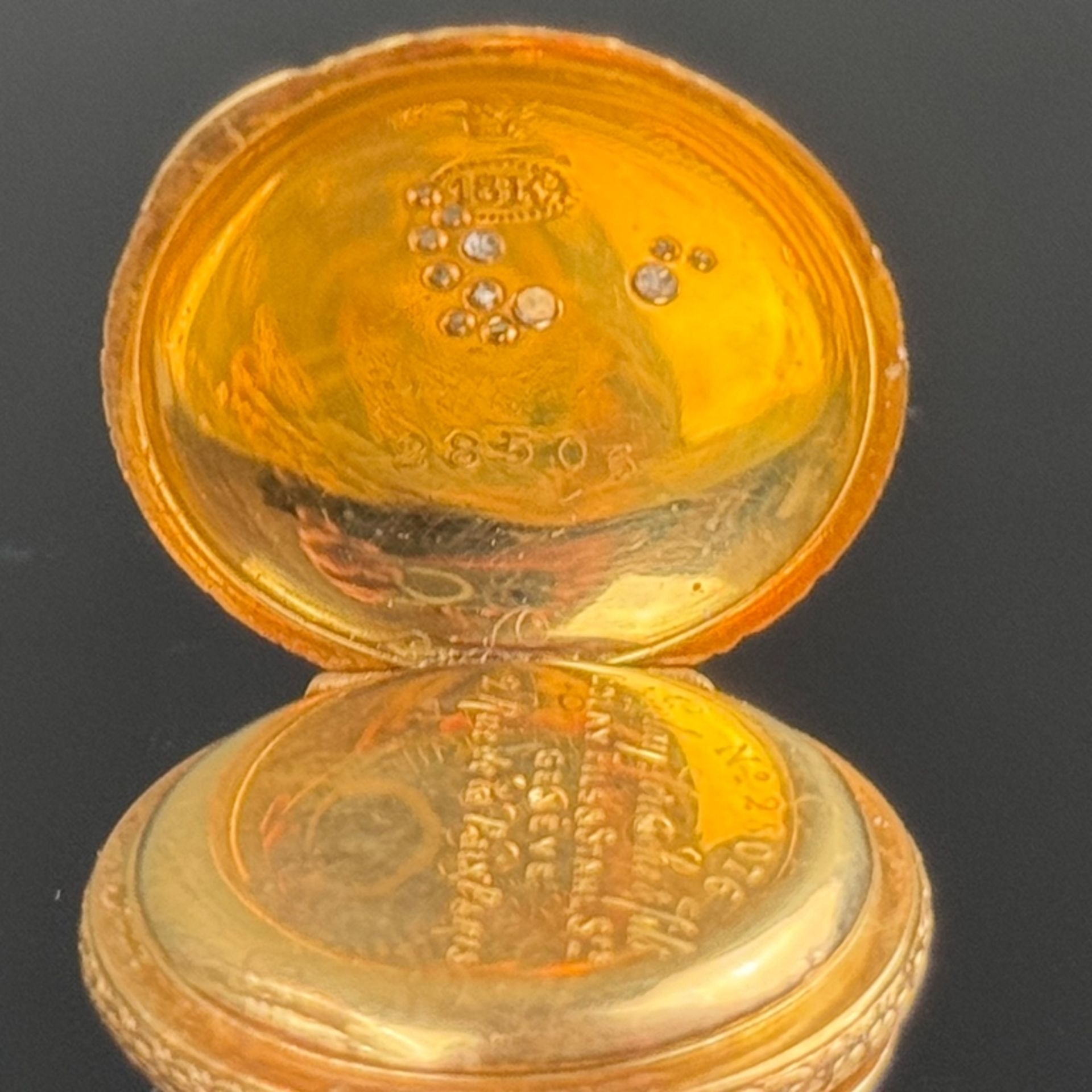 Fine pocket watch with dragon motif, Golay Leresche & Fils, Geneva, circa 1900, 750/18K yellow gold - Image 4 of 4