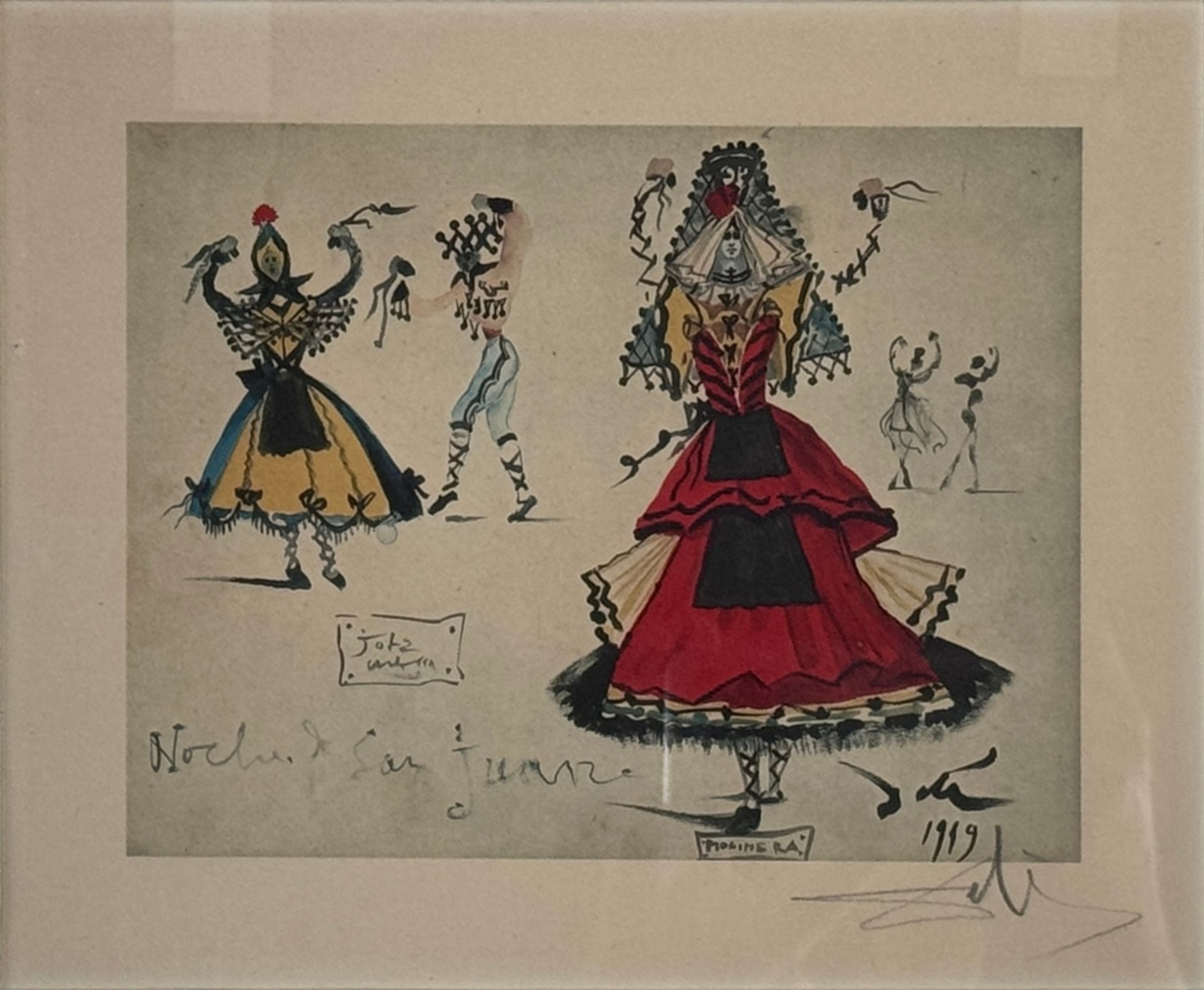 Dalí, Salvador (1904 - 1989 Figueres) "Noche de San Juan", Lithografie, unten rechts händisch signi