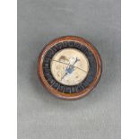 Antique nautical compass, probably China, working, wooden body, height 4.5cm and diameter 9cm