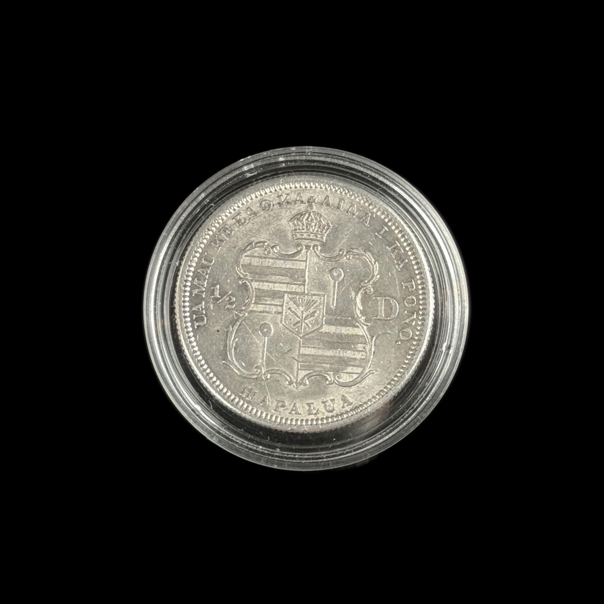 Silbermünze, USA, Hawaii, Silber 925, Kalakaua I, Half-Dollar, 1883, Durchmesser ca. 30,5mm - Bild 2 aus 2