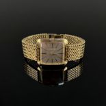 Vintage wristwatch, 585/14K yellow gold (hallmarked), total weight 92.84g, Swiss, automatic, starts