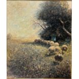 Klarl, Josef (1909 Straubing - 1987 Schelklingen) "Autumnal pasture", oil on canvas, signed lower l