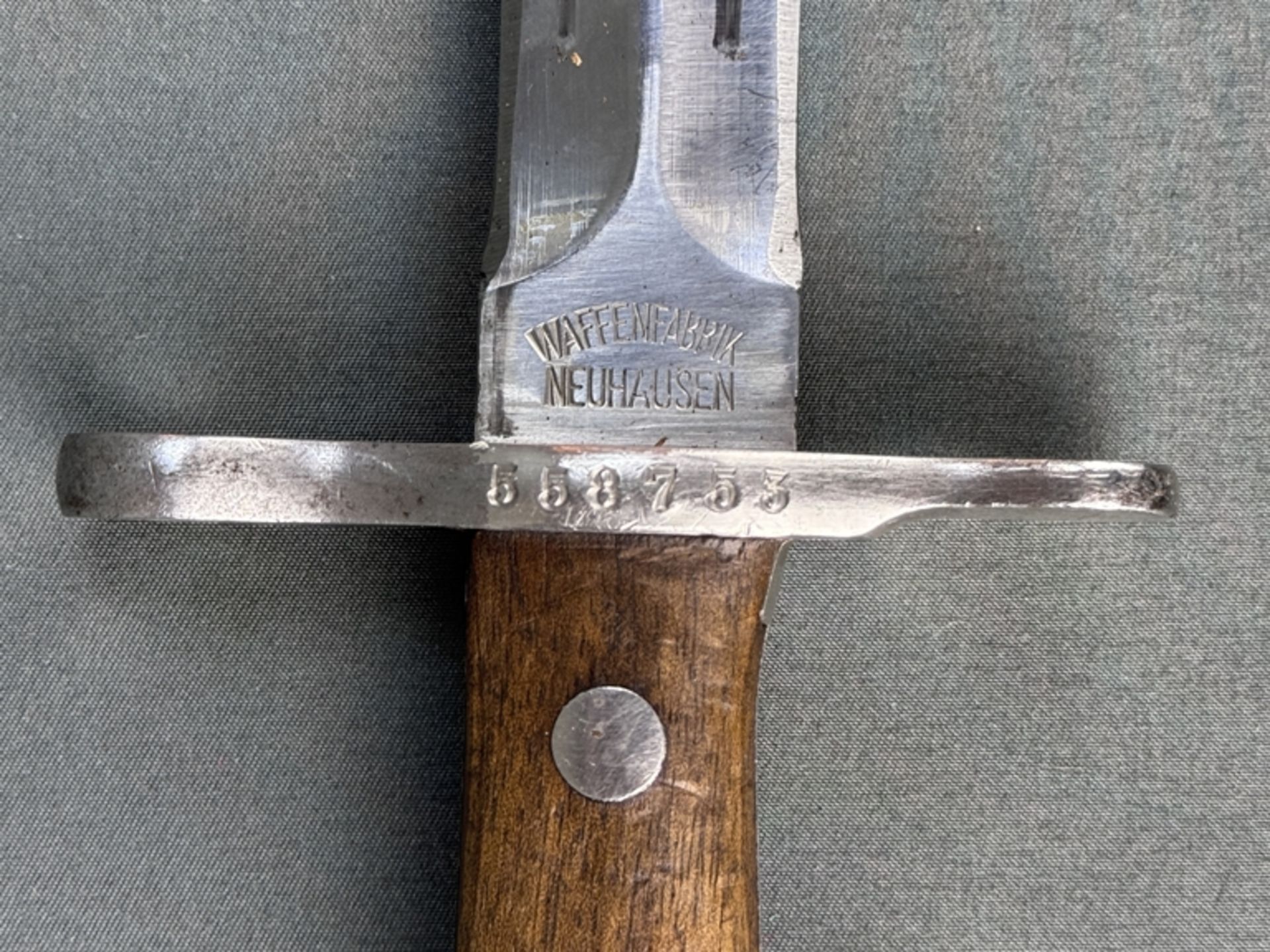 Sidearm/bayonet, Swiss ordnance, Switzerland, 1931, double-edged blade, "Waffenfabrik Neuhausen", o - Image 3 of 3