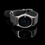 Wristwatch, Juvenia Slendomatic, automatic, black dial, steel case, dimensions approx. 31x 33mm, da