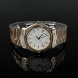 Wristwatch, Ebel Wave Classic, quartz, runs, bi-colour with bi-colour strap, centre seconds and dat